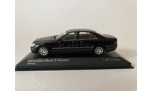 Mercedes-Benz S-class W220 1998 black (400036200), Minichamps, 1:43, масштабная модель, scale43