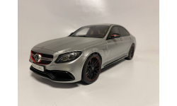 Mercedes-Benz AMG C 63 S SEDAN W205 Edition One Iridium Silver Metallic 2015 (GT068), GT Spirit, 1:18