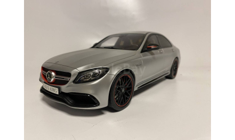 Mercedes-Benz AMG AMG C 63 S SEDAN W205 Edition One Iridium Silver Metallic 2015 (GT068), GT Spirit, 1:18, масштабная модель, scale18