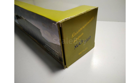 Коробка к масштабной модели автомобиля МАЗ 7310 БОРТ. Картон. Дефект. 1:43., боксы, коробки, стеллажи для моделей, Элекон, scale43