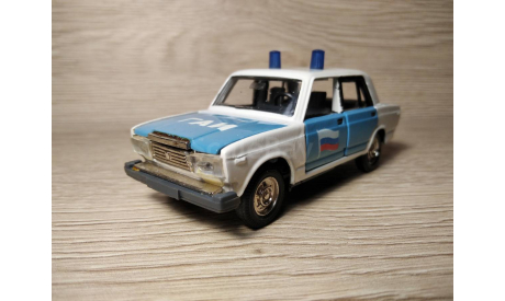 Масштабная модель автомобиля СССР - ВАЗ-2107 Жигули ГАИ. Агат. 1:43., масштабная модель, Агат/Моссар/Тантал, scale43