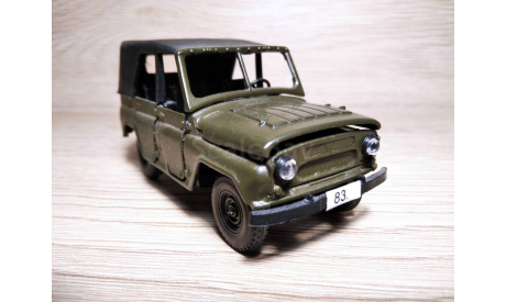 Масштабная модель автомобиля УАЗ 469. А 34. № 83. Дно пластик.  Саратов.  1:43., масштабная модель, Агат/Моссар/Тантал, scale43