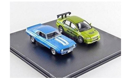 ПАРА!! Chevrolet Camaro + Mitsubishi Lancer Fast and Furious, 1:43, Greenlight, масштабная модель, Greenlight Collectibles, scale43, Chevrolet - Mitsubishi