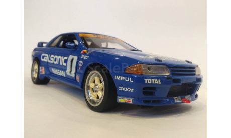 Ниссан Скайлайн Nissan Skyline GT-R R32 Calsonic #1 (1990), 1:18, Kyosho, масштабная модель, 1/18
