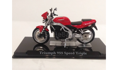 Мотоцикл TRIUMPH 955 Speed Triple, 1:24, Atlas, масштабная модель мотоцикла, 1/24