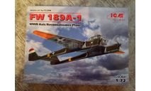 ICM FW 189A-1 Самолет-разведчик стран Оси ІІ МВ, сборные модели авиации, scale72