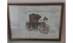 Benz Victoria Vis-A-Vis 1893г. Постер в рамке 21см *30см