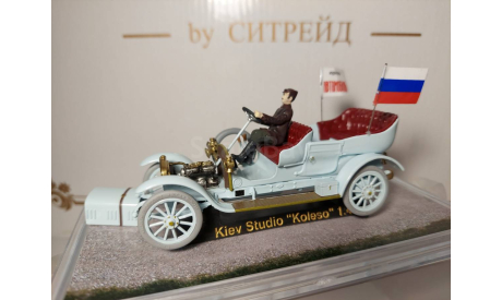 РУССО-БАЛТ С24-30 1910 год, пробег СПб-Киев-Москва-СПб на приз ЕИВ редакционный автомобиль журнала ’Автомобиль’, масштабная модель, Руссо Балт, ручная работа, scale43