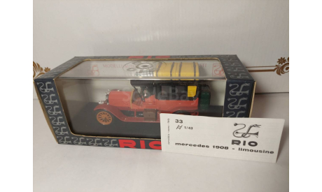 Rio №33  MERCEDES LIMOUSINE 1908, масштабная модель, Mercedes-Benz, scale43