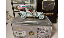 РУССО-БАЛТ С24-30 1910 год, пробег СПб-Киев-Москва-СПб на приз ЕИВ редакционный автомобиль журнала ’Автомобиль’, масштабная модель, Руссо Балт, ручная работа, 1:43, 1/43