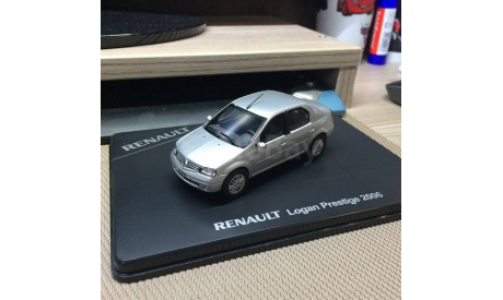 Renault Logan Prestige 1.6 MPI 1:43’, серебристый, масштабная модель, Eligor, scale43