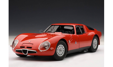 ALFA Romeo Giulia TZ 2 1965 RED 1:18, масштабная модель, Autoart, scale18
