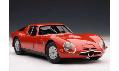 ALFA Romeo Giulia TZ 2 1965 RED 1:18, масштабная модель, Autoart, scale18