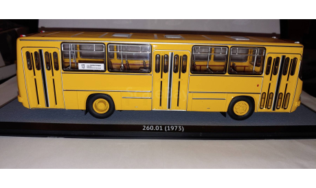 Ikarus 260.01 янтарный, с номерами и маршрутом №13, масштабная модель, DEMPRICE, scale43