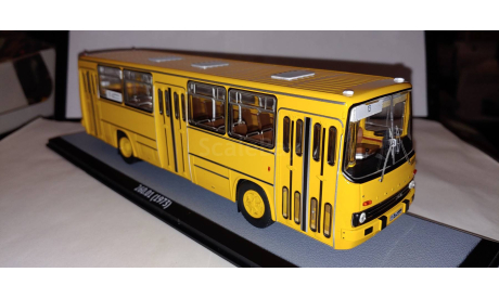 Ikarus 260.01 янтарный, с номерами и маршрутом №13, масштабная модель, DEMPRICE, scale43