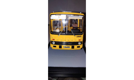 Ikarus 260.01 янтарный, с номерами и маршрутом №13, масштабная модель, DEMPRICE, scale43