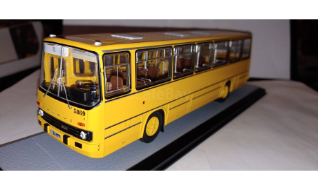Ikarus 260.01 янтарный, с номерами и маршрутом №13, масштабная модель, DEMPRICE, scale43