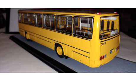 Ikarus 260.01 янтарный, с номерами и маршрутом №13, масштабная модель, DEMPRICE, scale43
