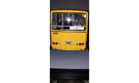 Ikarus 260.01 янтарный, с номерами и маршрутом №13, масштабная модель, DEMPRICE, scale43