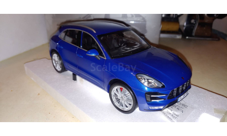 Porsche Macan Turbo 2014 синий металлик, масштабная модель, Minichamps, scale18
