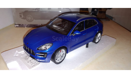 Porsche Macan Turbo 2014 синий металлик, масштабная модель, Minichamps, scale18