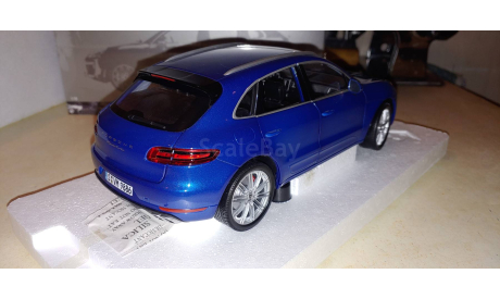 Porsche Macan Turbo 2014 синий металлик, масштабная модель, Minichamps, scale18