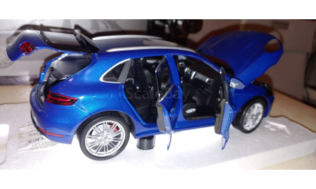 Porsche Macan Turbo 2014 синий металлик, масштабная модель, Minichamps, scale18