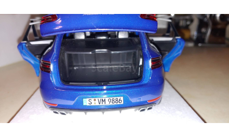 Porsche Macan Turbo 2014 синий металлик, масштабная модель, Minichamps, scale18