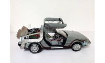 DeLorean DMC-12 ’Back to the Future’.  3 фильма 1 модель!, масштабная модель, Hot Wheels Elite, scale18