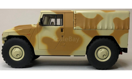 SSM - Пикап-233002 Тигр с тентом, камуфляж, масштабная модель, scale43, ГАЗ