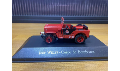 JEEP Willys Corpo De Bombeiros пожарный, масштабная модель, DeAgostini, scale43