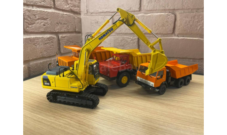 Эксковатор KOMATSU PC200-8MO, масштабная модель трактора, die-cast models, scale43
