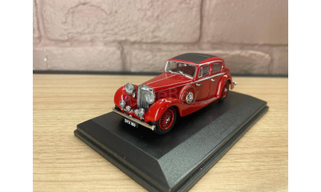 Jaguar SS 2.5 Saloon Maroon 1937, масштабная модель, Oxford, scale43