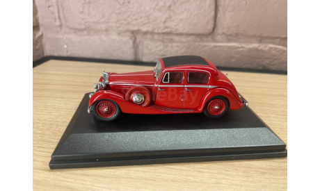 Jaguar SS 2.5 Saloon Maroon 1937, масштабная модель, Oxford, scale43