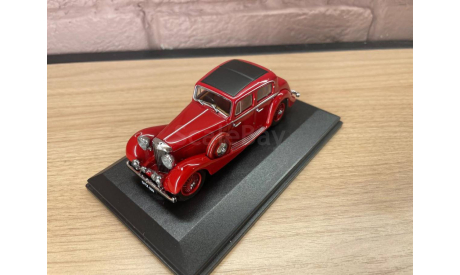 Jaguar SS 2.5 Saloon Maroon 1937, масштабная модель, Oxford, scale43