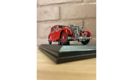 Jaguar SS 2.5 Saloon Maroon 1937, масштабная модель, Oxford, scale43