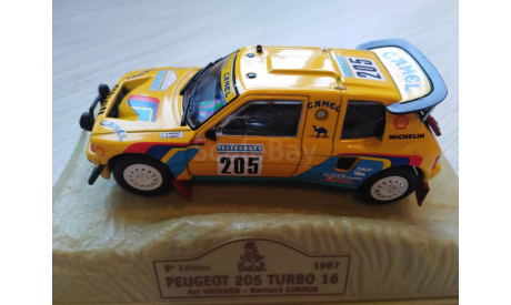 Dakar Peugeot 205 turbo 16 #205 1987., масштабная модель, Norev/DeAgostini, scale43