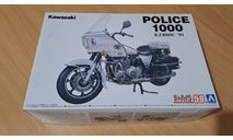 Сборная модель мотоцикла Kawasaki KZ1000C police 1000 ’81, сборная модель мотоцикла, AOSHIMA, scale12