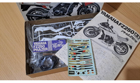 Сборная модель мотоцикла Yamaha FZ250 Phazer, сборная модель мотоцикла, Tamiya, scale12