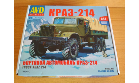 Сборная модель КрАЗ-214, сборная модель автомобиля, AVD Models, 1:43, 1/43