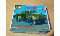 Сборная модель Топливозаправщик ТЗ-200, сборная модель автомобиля, МАЗ, AVD Models, scale43