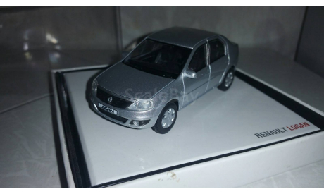 1/43 Renault Logan 2010 серебристый, масштабная модель, Norev, scale43