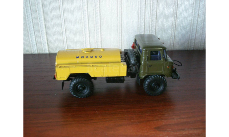 ГАЗ-66 молоко с прицепом, масштабная модель, русская миниатюра, scale43