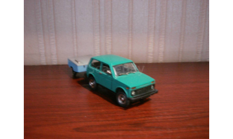 НИВА с прицепом, масштабная модель, Агат/Моссар/Тантал, scale43
