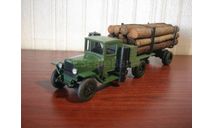 урал-зис лесовоз, масштабная модель, ручная работа, 1:43, 1/43