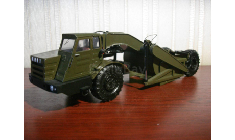 Скрепер самоходный 6014 МоАЗ, масштабная модель, ручная работа, scale43