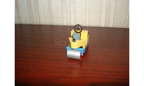 Виброкаток тротуарный на тележке, масштабная модель, ручная работа, scale43