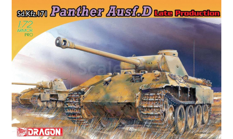 Sd.Kfz.171 Panther Ausf.D Late Production Dragon Пантера, сборные модели бронетехники, танков, бтт, 1:72, 1/72, MAN