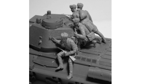 ICM 35368 T-34-76 with Soviet Tank Riders 1/35, сборные модели бронетехники, танков, бтт, scale35