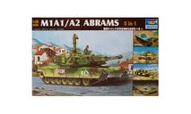 Trumpeter 01535 M1A1/A2 Abrams 5in 1 1/35, сборные модели бронетехники, танков, бтт, scale35